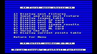 Brian Clough's Football Fortunes for the BBC Micro