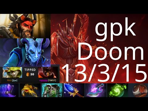 gpk Doom, fng 5 Nature's Prophet vs Hoodwink, Riki, Mars - 2 dirty skill - dota2