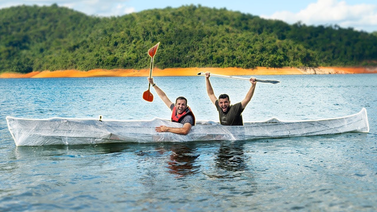 Fizemos uma CANOA de BAMBU e FITA ADESIVA feat. GUI TOLEDO