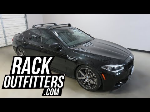 2011 to 2016 BMW 5 Series with Thule AeroBlade EDGE Roof Rack Crossbars