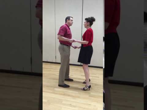 Dance Passion Studio - Beginner Jitterbug - 2 hand hold basic (Chris and Kim)