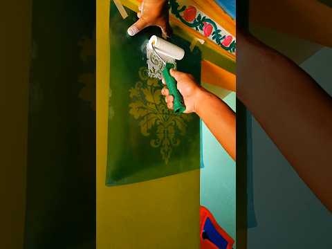 Stencil Design// wallpainting #art #craftingvideo #trendingvideo #viralvideo #shortfeed #shorts