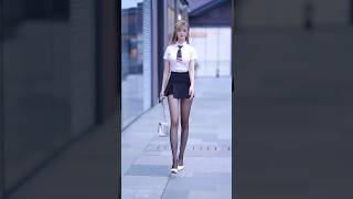 beautiful girl street fashion tiktok #chinesefashion #mejoresstreetfashion #shorts