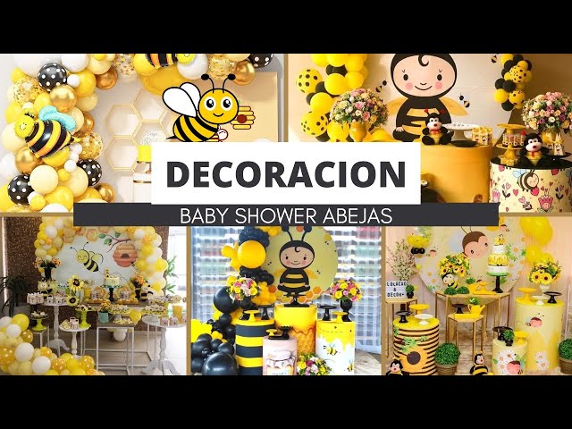 Vídeo relacionado con ALLY-MAGIC Decoración para baby shower, bienvenida al bebé, con cigüeña, diseño de panal de abejas, decoración de mesa para baby shower y baby shower E23-YEXLZS6