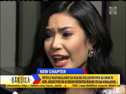 Emotional Myrtle Sarrosa talks about break-up