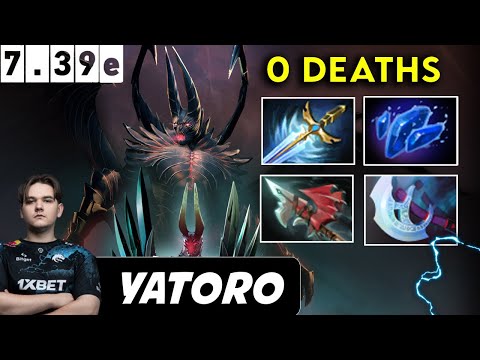 Yatoro Terrorblade Safelane 0 Deaths - Dota 2 Patch 7.39e Pro player Full Gameplay