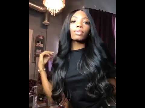 Human hair wig T-part Small gap lace headgear wave hand-woven headgear