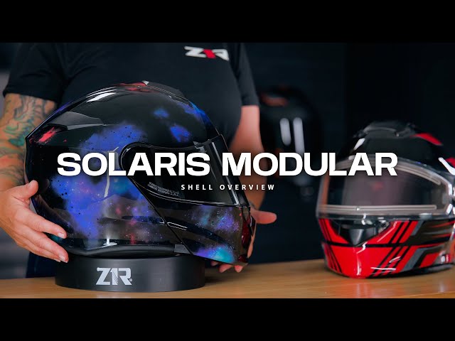 Z1R Adult Solaris Modular Helmet Modular | 3XL 4XL | Dark Gray Black Satin Silver Red White Black 26