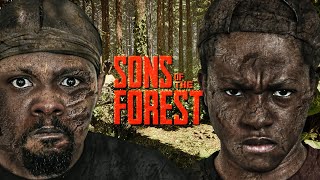 Black Guy Plays Sons of the Forest With Annoying Little Brother!