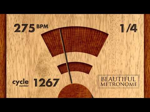 275 BPM 1/4 Wood Metronome HD