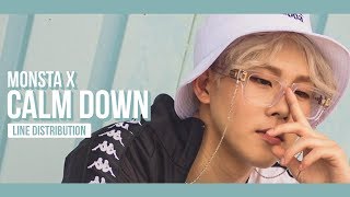 MONSTA X - Calm Down Line Distribution (Color Coded) | D-4 DRAMARAMA