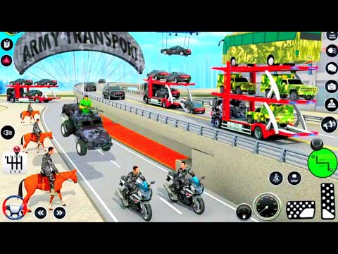 US Army Vehicle Transporter Truck Simulator | Car Army Game | Andriod GamePlay