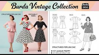 Burda Vintage Collection 1950 Technical Drawings & Style Guide