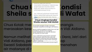 Ditinggal Vidi Wafat, Kondisi Sheila Dara Diungkap Chua Kotak: Masa Iya Kami yang Malah Menangis?