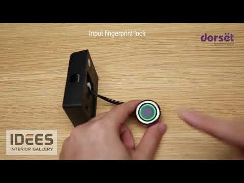 Dorset DG 303 Smart Biometric Lock for Drawers & Cabinets | Fingerprint Lock for Home & Office Drawers with 20 Unique Access | Ideal Drawer Thickness - 14-22mm | Low Battery Alarm | Black