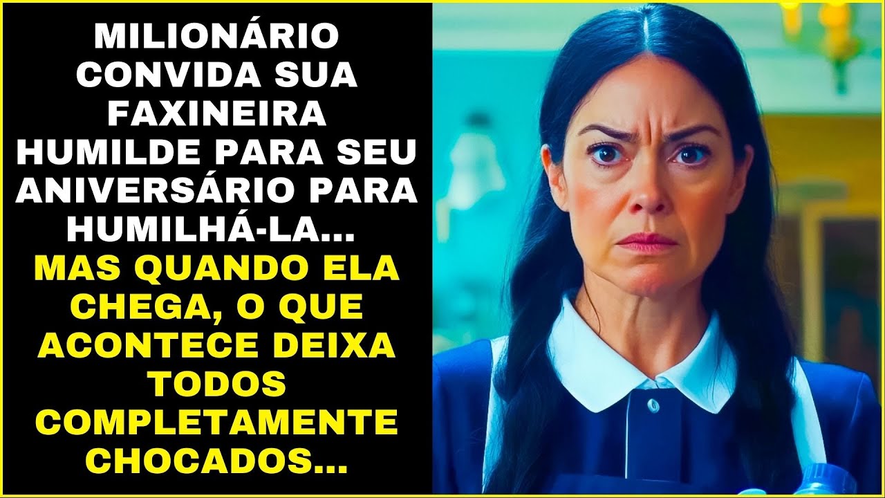 MILIONÁRIO CONVIDA SUA FAXINEIRA HUMILDE PARA SEU ANIVERSÁRIO PARA HUMILHÁ-LA... MAS QUANDO ELA...