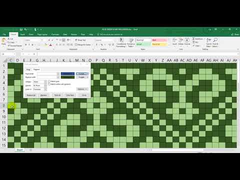 Knitting Colorwork chart in MS Excel