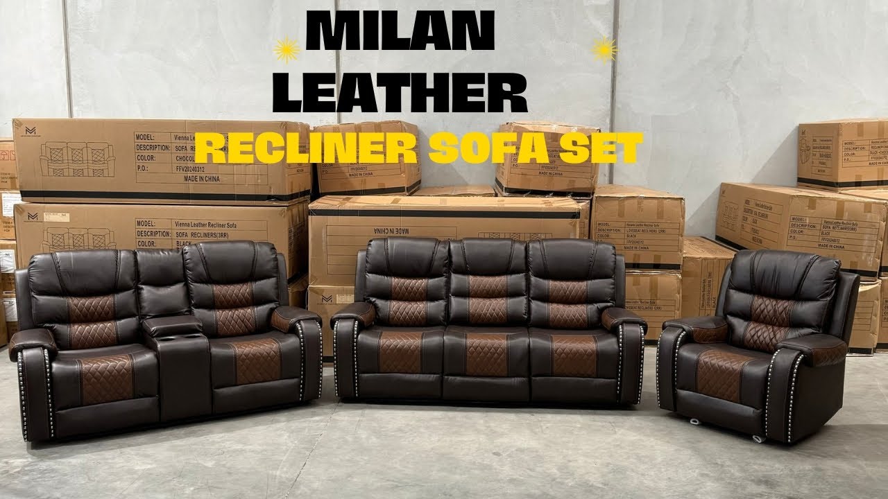Transform Your Living Space with the Milan Leather Recliner Sofa Set | Melbourne Furniture