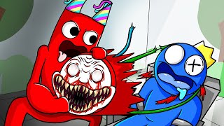 BLUE transforms into CHOO CHOO CHARLES - Rainbow Friends &amp; Garten of Ban Ban 2 Animation