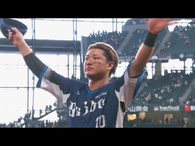 ライオンズ・佐藤龍世選手ヒーローインタビュー 4月6日 北海道日本ハムファイターズ 対 埼玉西武ライオンズ