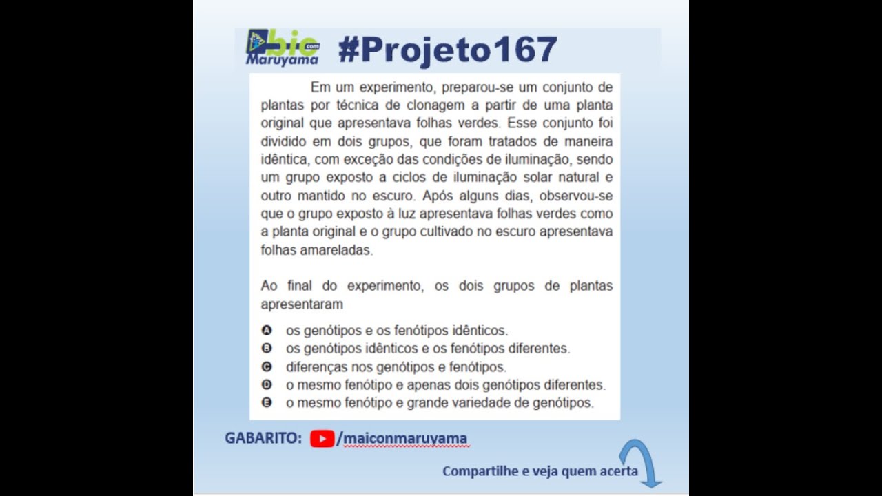#Projeto167 ENEM 007 - Genética conceitos