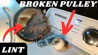 Samsung Dryer Drum Won't Spin — Broken Idler Pulley