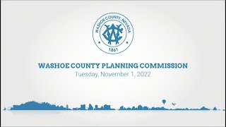 Washoe County Planning Commission | November 1, 2022