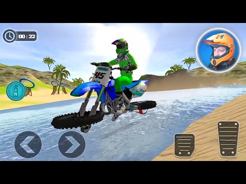 Extreme Motocross Beach Bike Stunt Driving - Motorbike Racing Best Bike Game - Android Gameplay