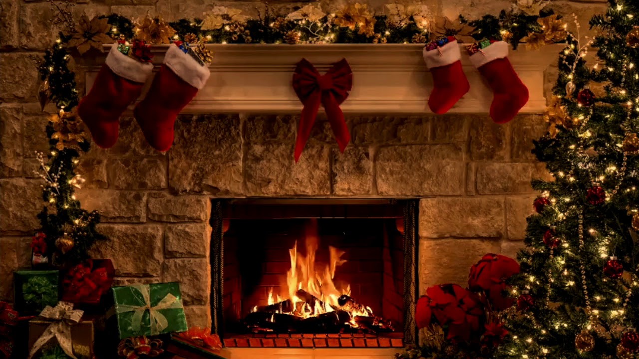 Caminetto RILASSANTE ❄️   Sfondo NATALIZIO