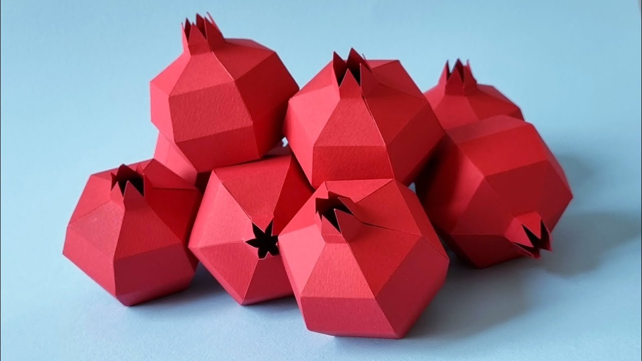 Cozy Paper Pomegranate craft | Fun DIY for Relaxing Day!