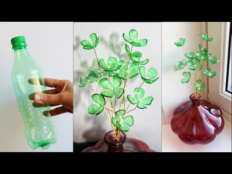 How To Make Very Easy and Beautiful Plastic Bottle Flower - Plastic Bottle Craft -Bottle Art