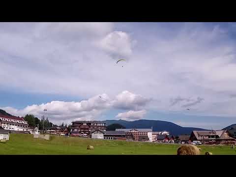 Paragliding in Donovaly, Slovakia - Final approach & landing