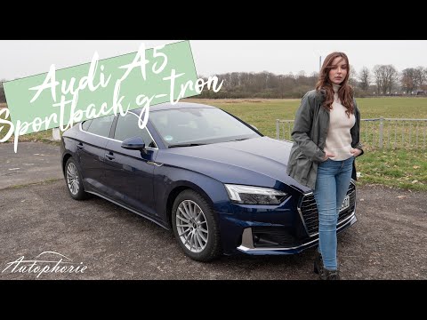 Larissa fährt den Audi A5 Sportback advanced 40 g-tron S tronic (170 PS) [4K] - Autophorie