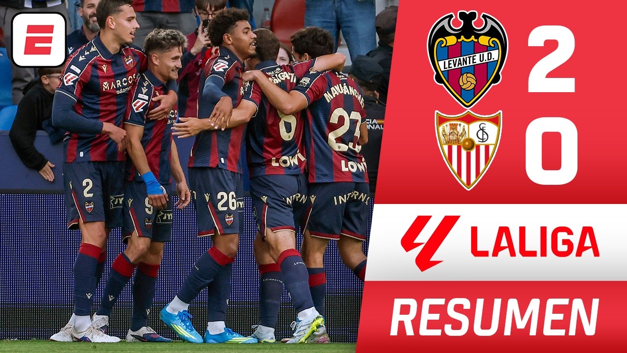 ENORME VICTORIA de LEVANTE por 2-0 vs SEVILLA. SUEÑA con evitar DESCENSO. DOBLETE de Romero | LaLiga