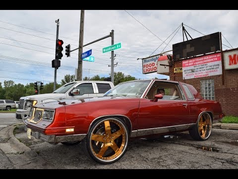 Kandy '84 Oldsmobile Cutlass Supreme on 24\" Billet Specialties BLVD92's (DB Customs carshow)