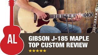 Video thumbnail for Gibson J-185 EC Flame Maple Top Custom Review by Acoustic Letter