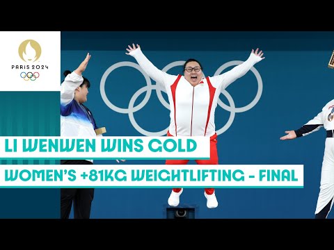 Li Wenwen wins gold in the weightlifting women's +81kg event 🥇🏋🏽‍♀️ | Paris 2024 highlights