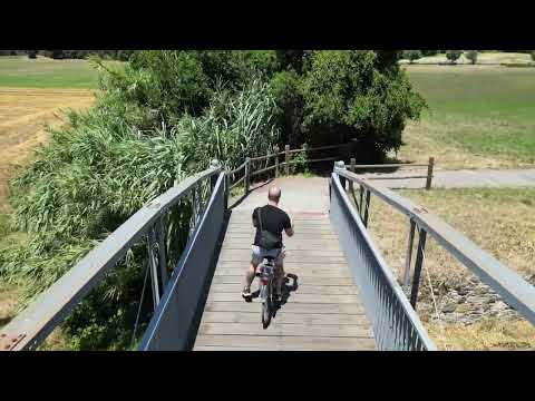 Volo con drone nei paesaggi di Prato.