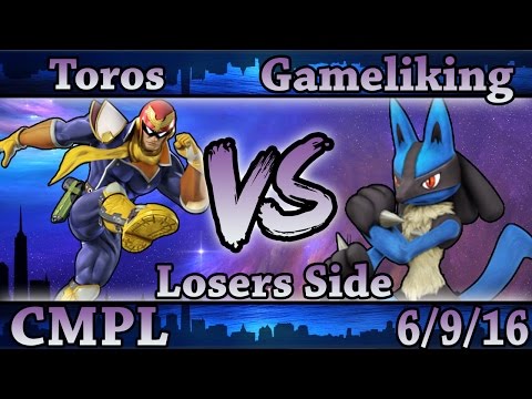 CMPL 5 - Toros (C. Falcon) Vs. Gameliking (Lucario) Smash Wii U Losers Side - Smash 4