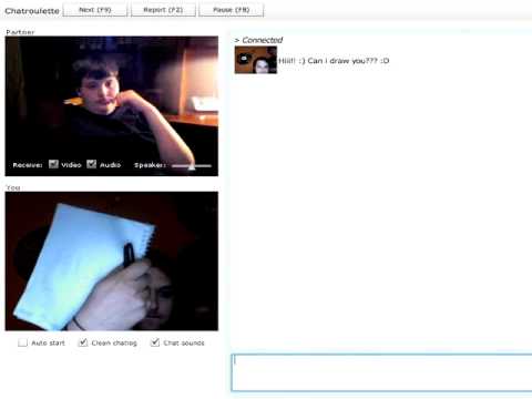 Drawing a boy in Chat Roulette
