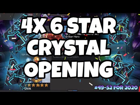 4x 6 STAR CRYSTAL OPENING!! 40K SHARDS MY #49-52 6 STAR FOR 2020 - MARVEL CONTEST OF CHAMPIONS