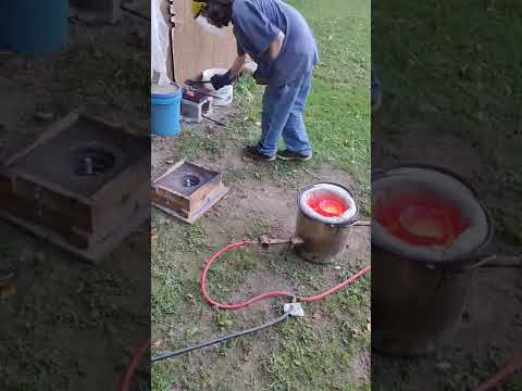 Sand casting an aluminum step pulley open mold