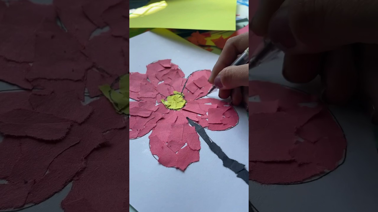Paper collage flower part 2.0