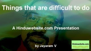 Things that are difficult to do. Overcoming Challenges