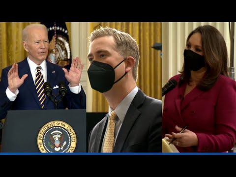 Russia minor incursion, yelled at reporter, outperformed enormous progress, Biden's rare news brief