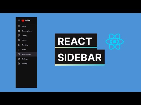 React Sidebar Navigation Menu Tutorial - Beginner React JS Project | React | #html #react #css #code