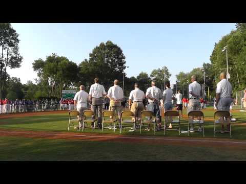 Forrest playing the National Anthem