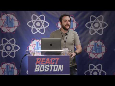 Kiley speaking at React Boston 2019