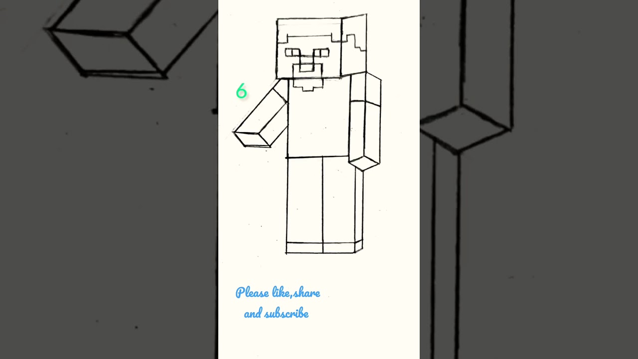 Minecraft Steve Drawing | #shorts #minecraft #steve