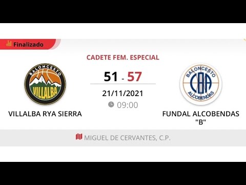 Cadete fem B VILLALBA RYA SIERRA - FUNDAL ALCOBENDAS